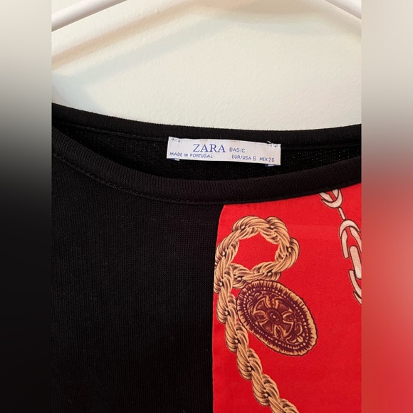 Zara black and satin sweater - Picture 3 of 4